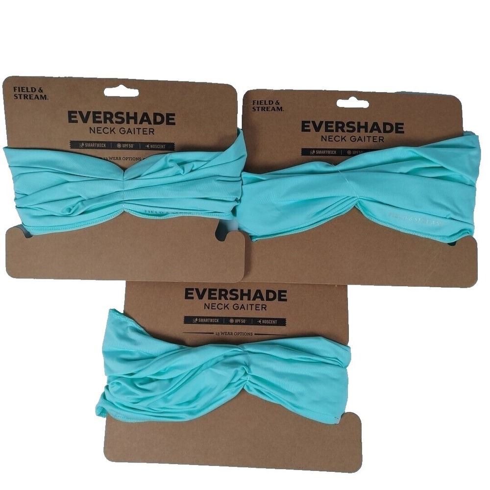 LOT OF 3 - Field & Stream Evershade Fishing Face Mask Neck Gaiter UPF 50